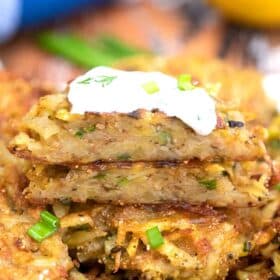 crispy potato latkes interior