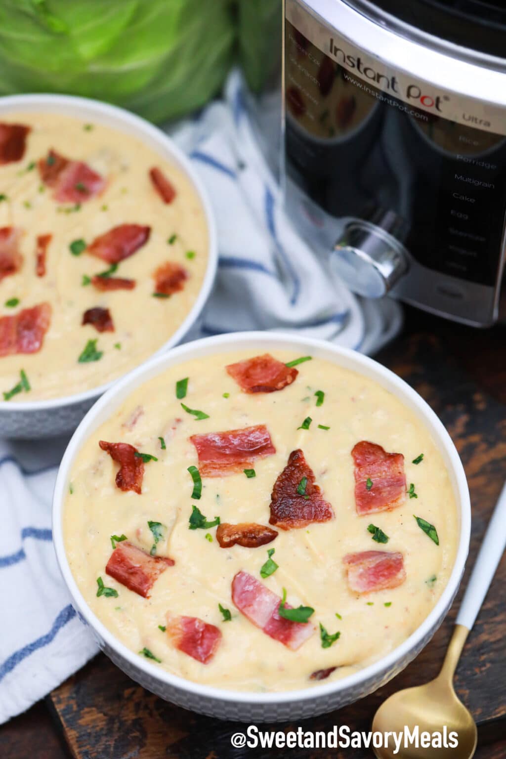 Instant Pot Potato and Cabbage Soup Sweet and Savory Meals