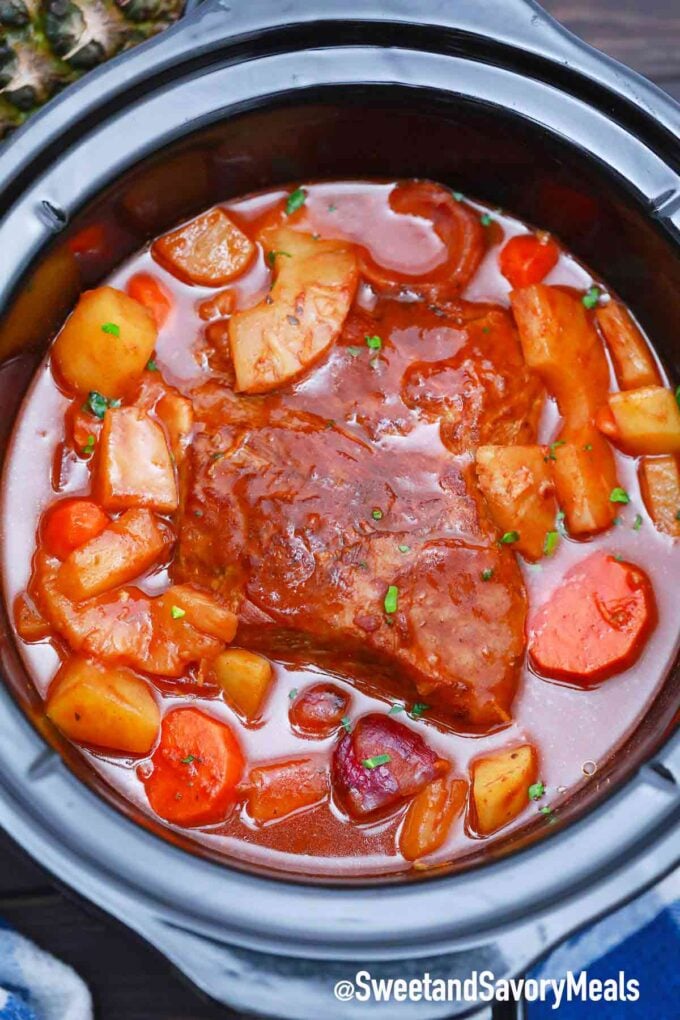 slow cooker carribean pot roast