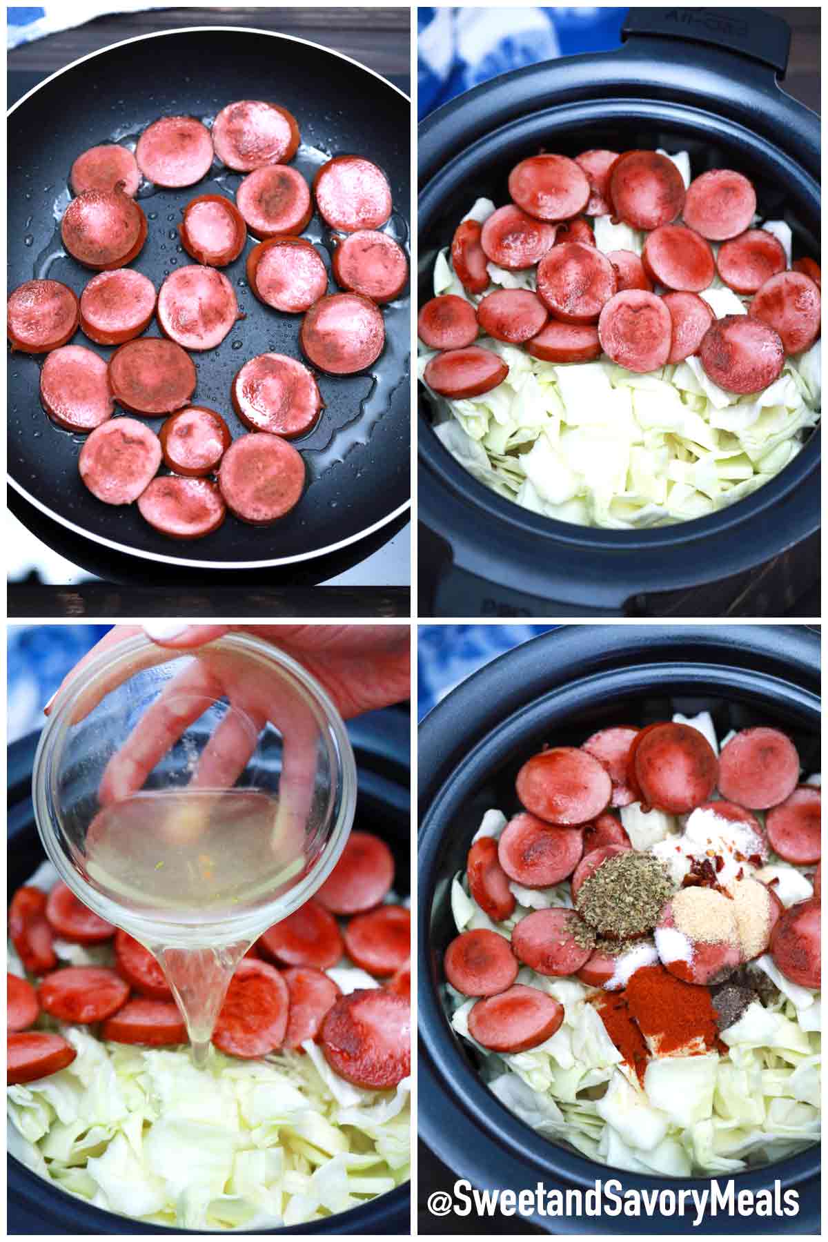 Slow Cooker Cabbage and Sausage [Video] S&SM