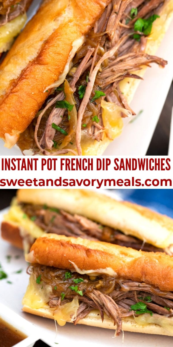 easy instant pot french dip sandwiches pin