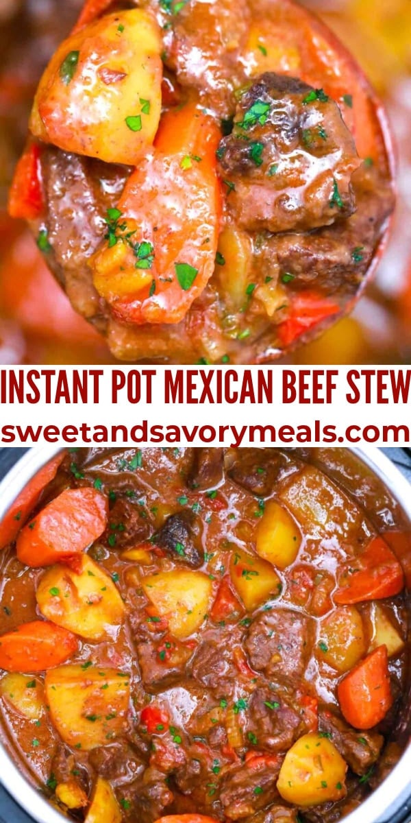 easy instant pot mexican beef stew pin