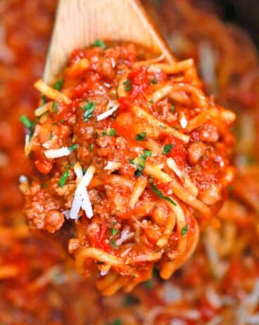 Crockpot Spaghetti Casserole