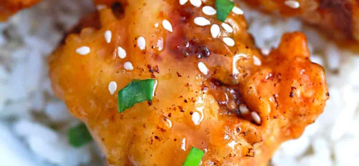 honey chicken with rice