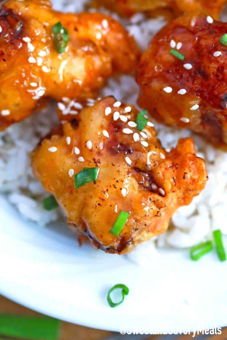 honey chicken with rice