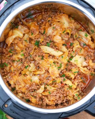 Instant Pot Cabbage Stew with Ground Beef