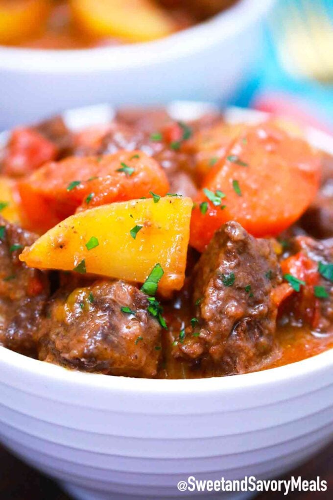 instant pot Mexican beef stew with carrots and potatoes