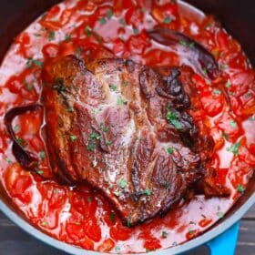 Mexican pot roast in a dutch oven