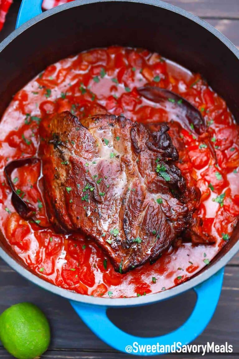 Mexican pot roast in a dutch oven