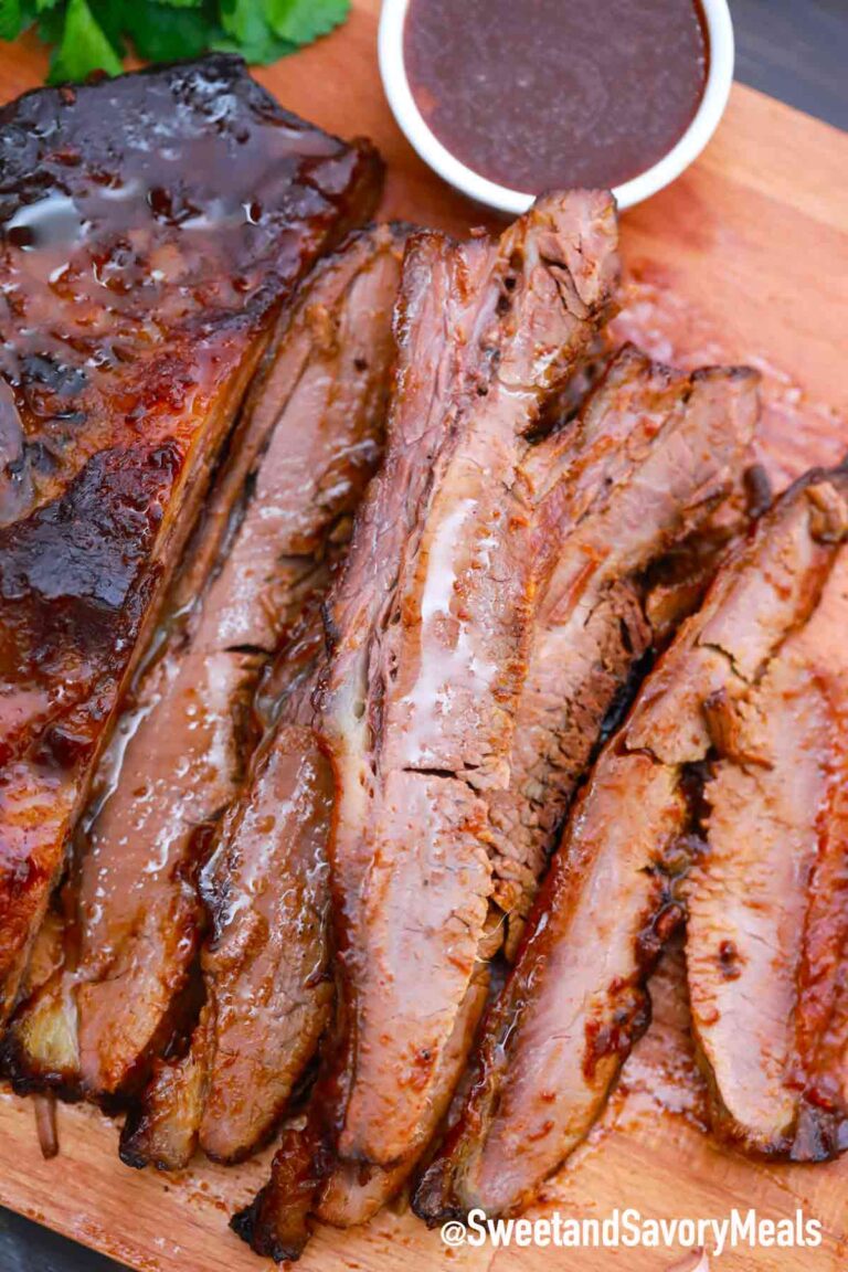 sliced beef brisket