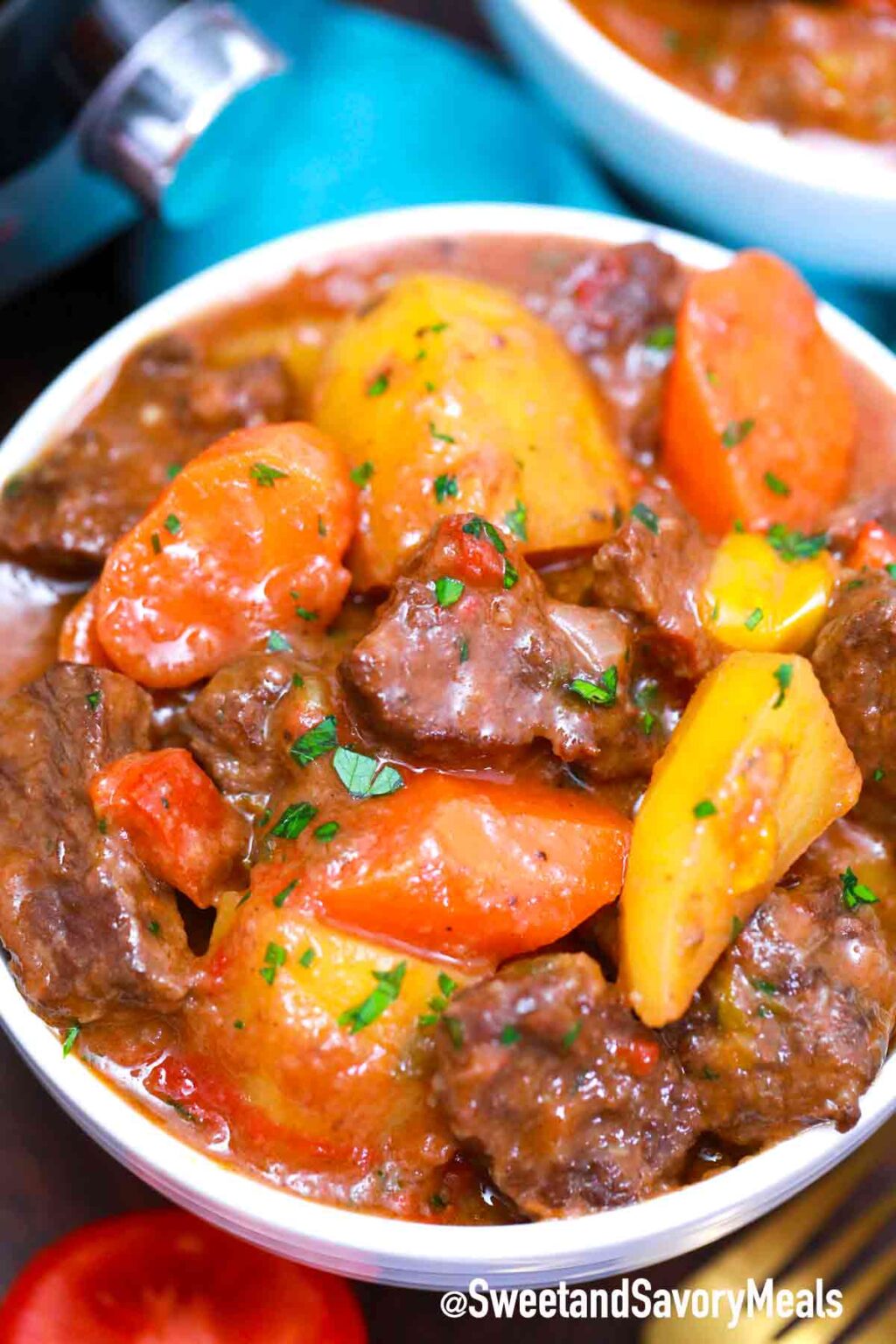 Instant Pot Mexican Beef Stew - Sweet and Savory Meals