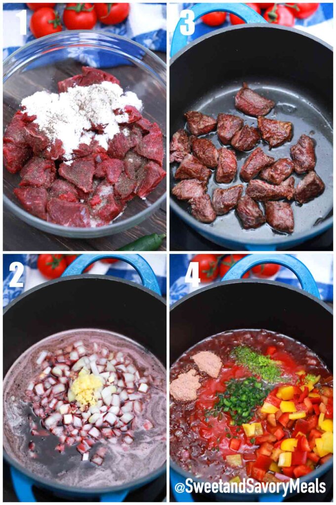 steps how to make Mexican beef stew