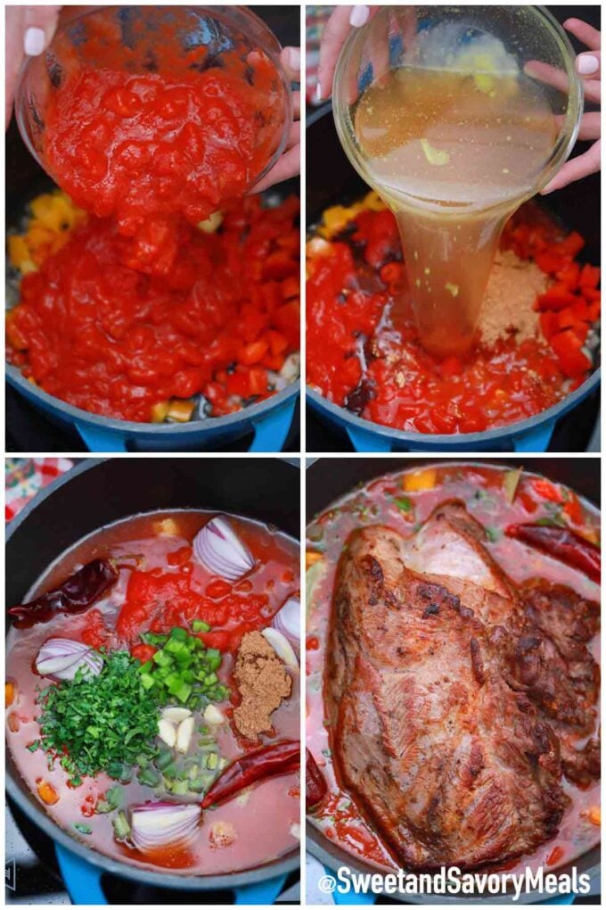 steps how to make Mexican pot roast