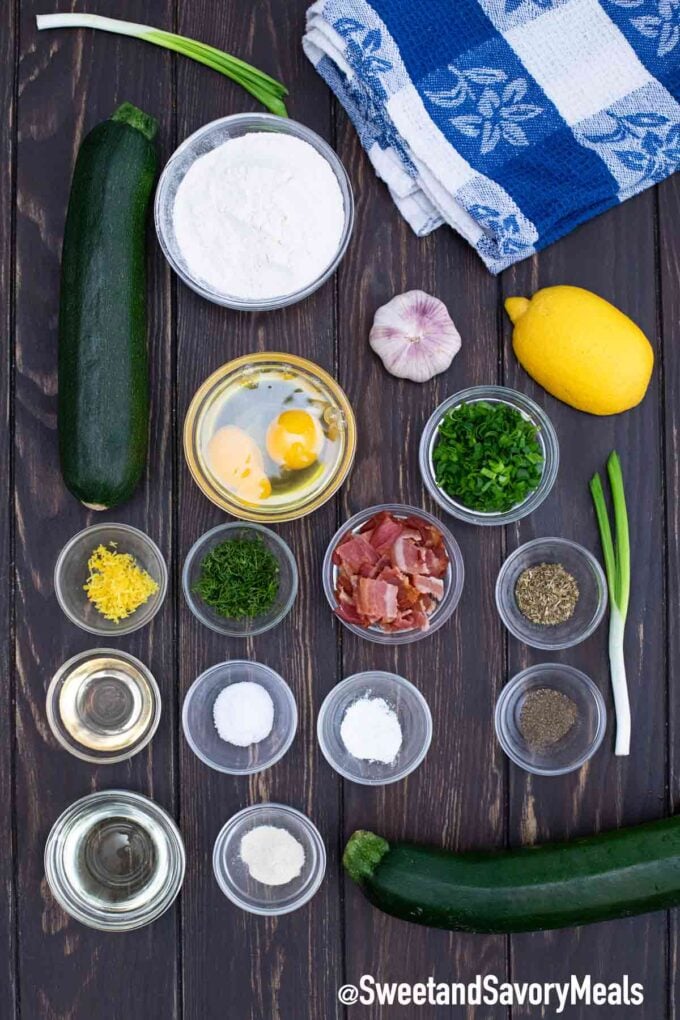 bacon zucchini fritters ingredients