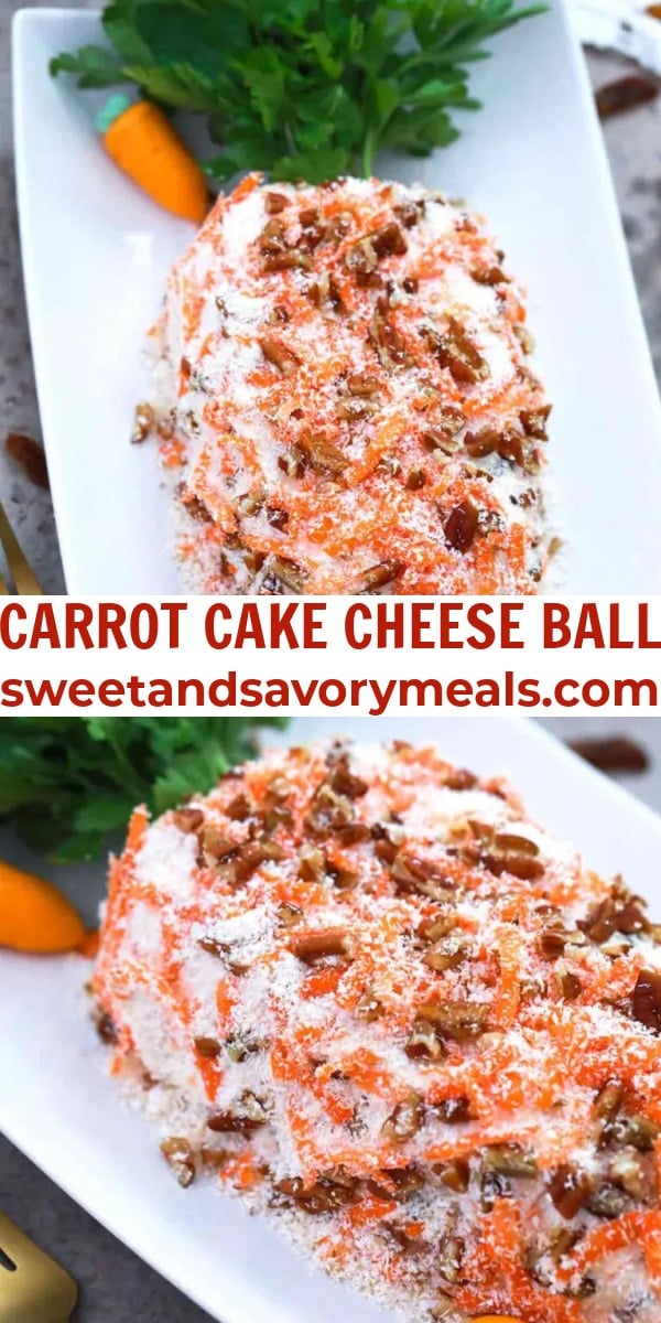 easy carrot cake cheese ball pin