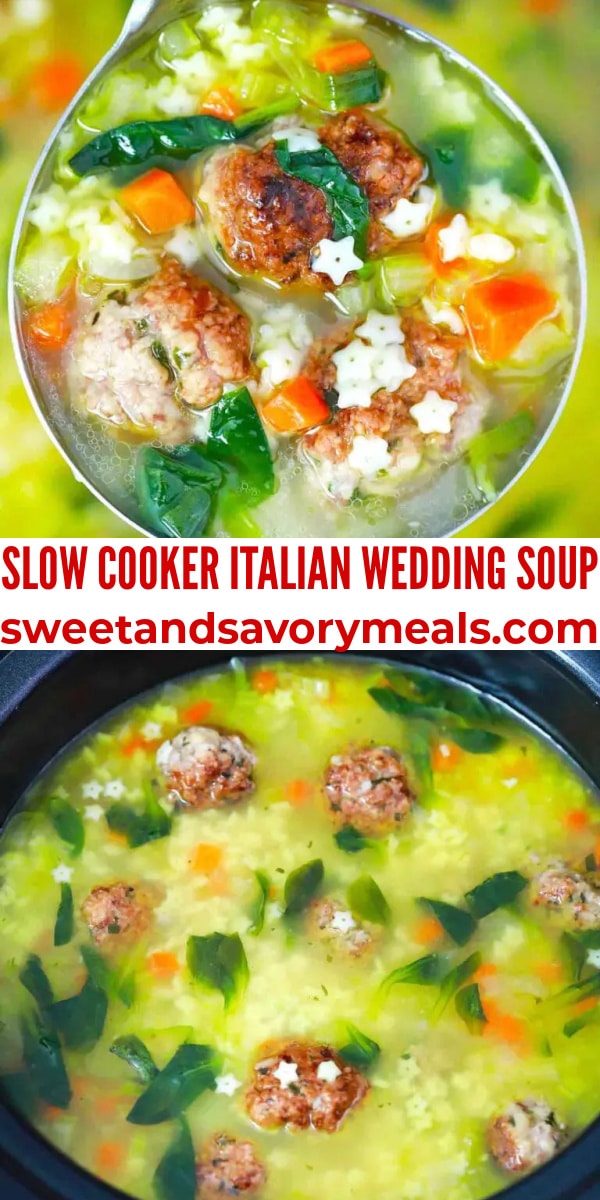 Easy Slow Cooker Italian Wedding Soup - Cozy Country Living