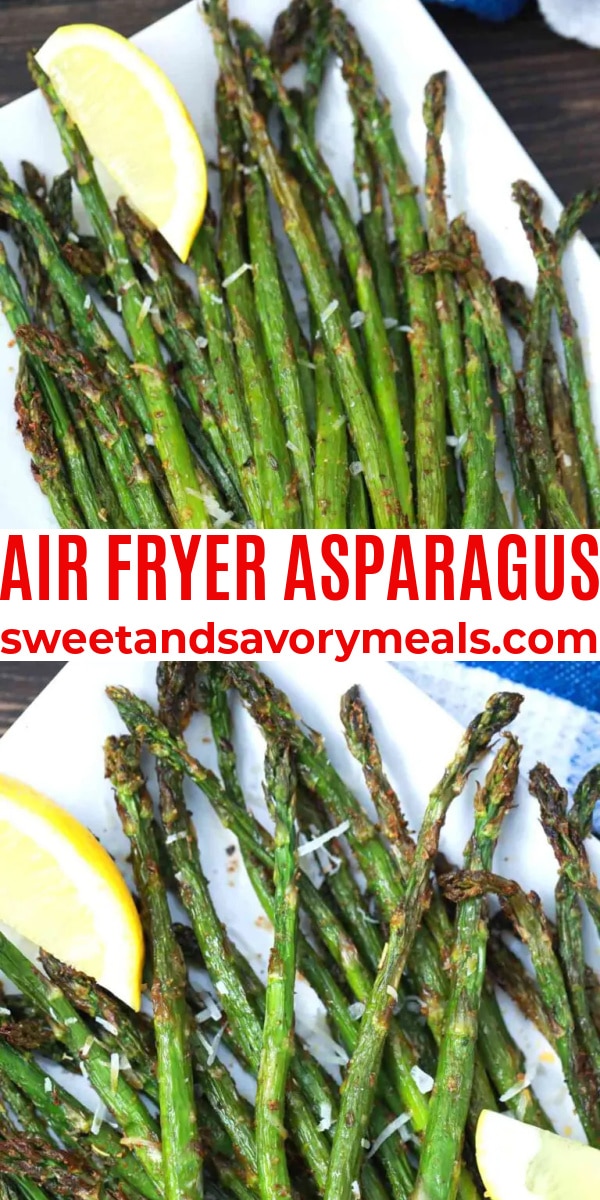 easy air fryer asparagus pin photo