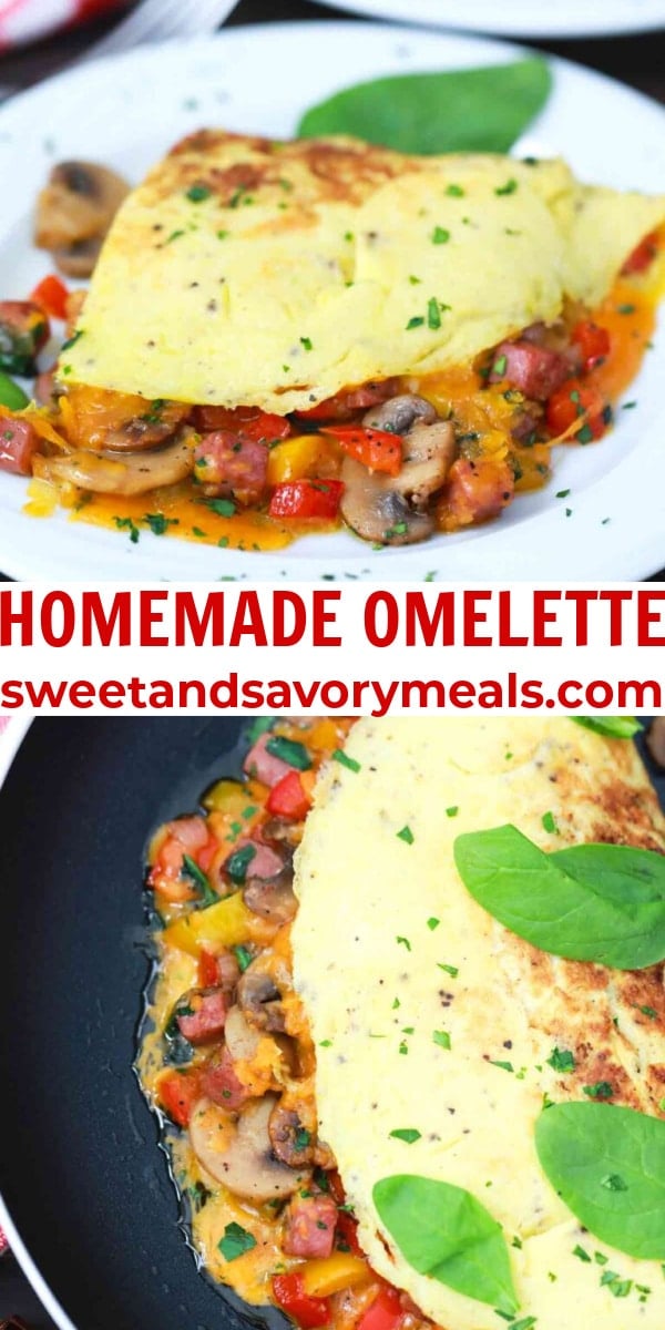 easy homemade omelette pin