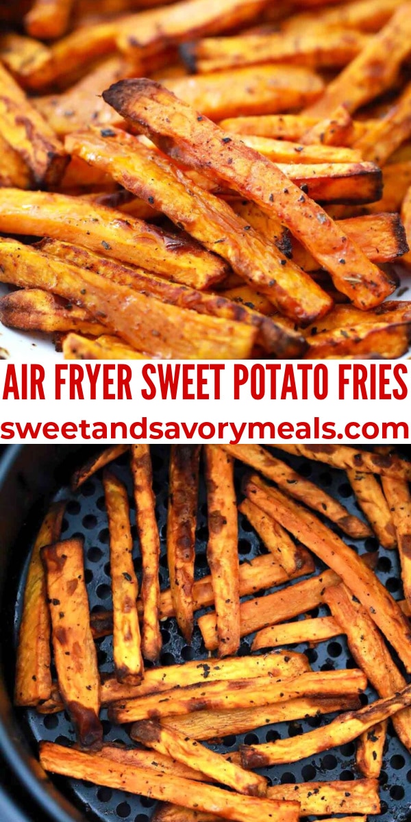 easy air fryer sweet potato fries pin