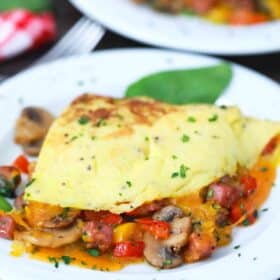 homemade omelette on a plate