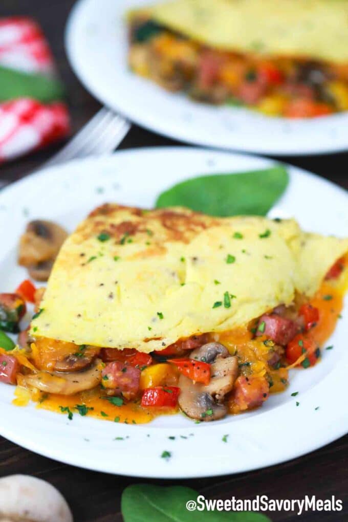 homemade omelette on a plate