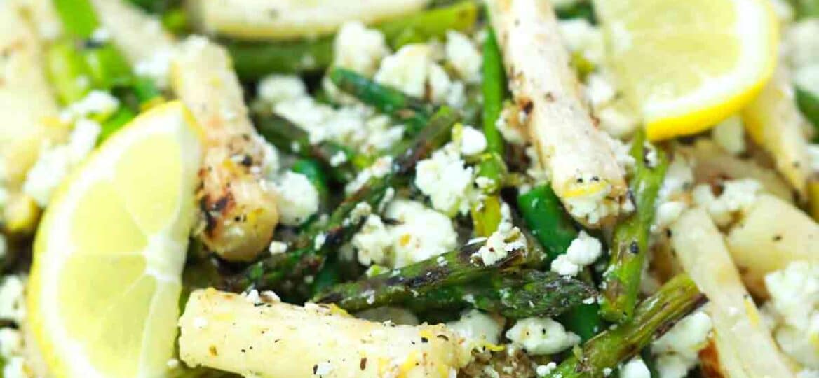 grilled asparagus salad with feta