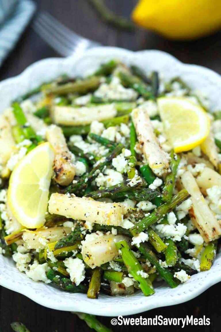 grilled asparagus salad with feta