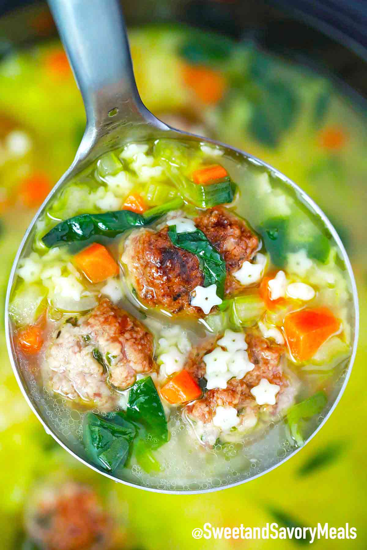 Slow Cooker Italian Wedding Soup - Sweet and Savory Meals