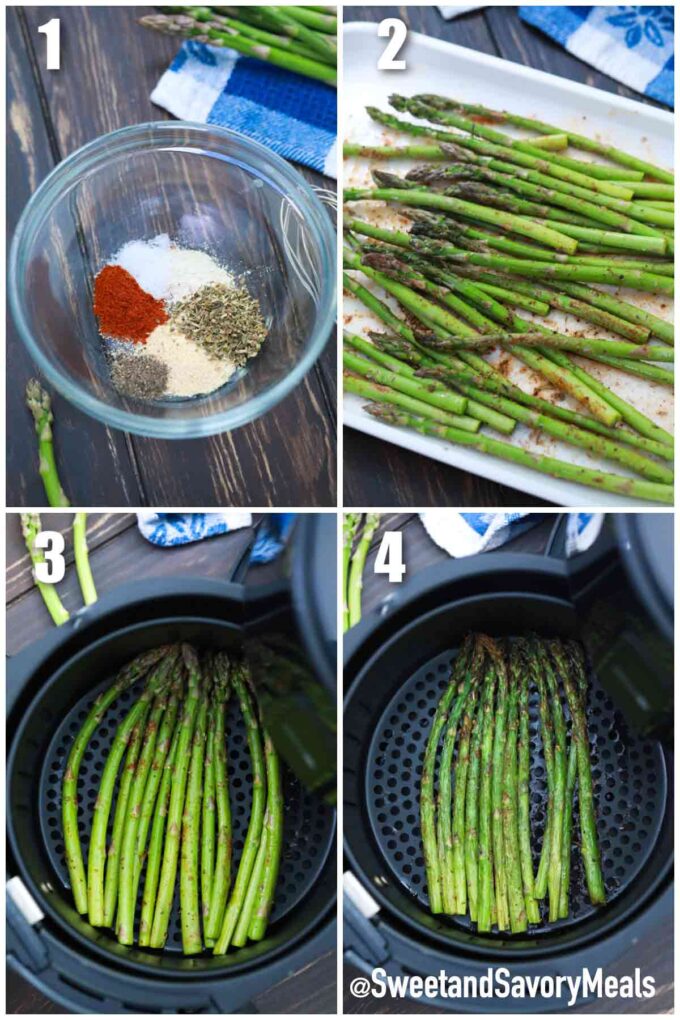 steps how to make air fryer asparagus