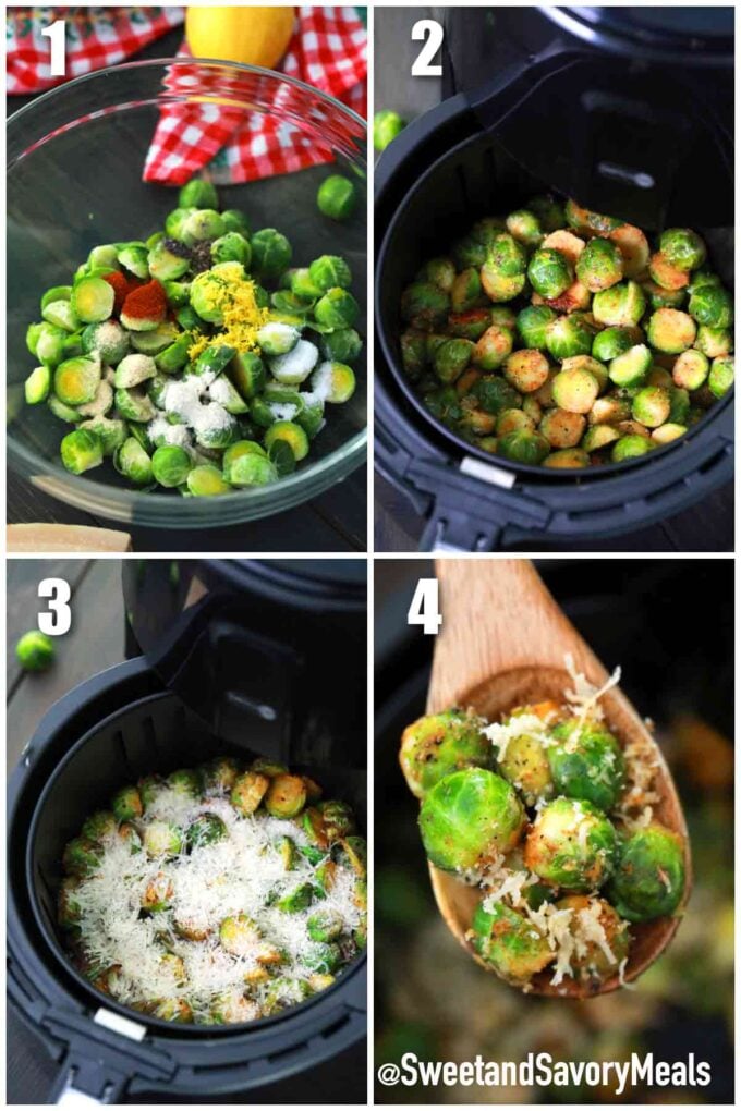 steps how to make air fryer brussel sprouts