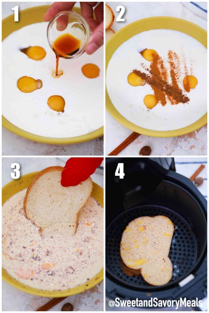 steps how to make air fryer French toast