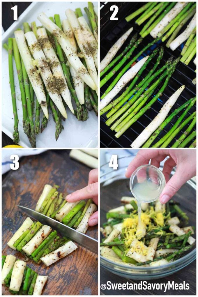steps how to make grilled asparagus salad