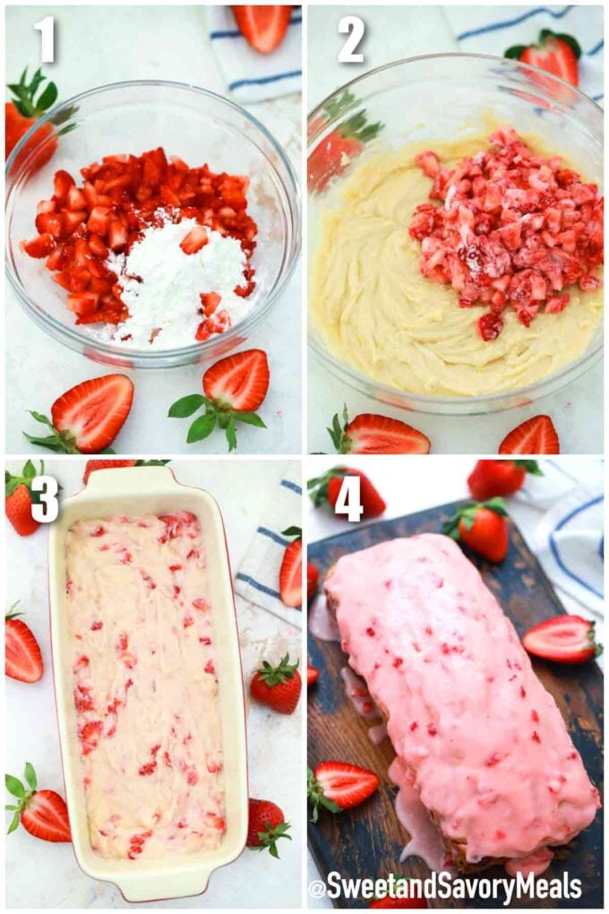 steps how to make strawberry bread