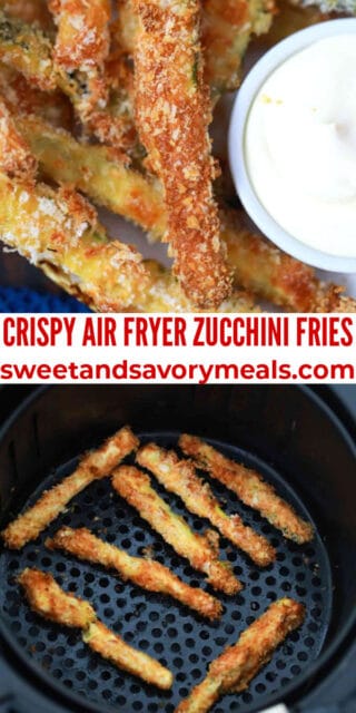 Crispy Air Fryer Zucchini Fries - Sweet and Savory Meals