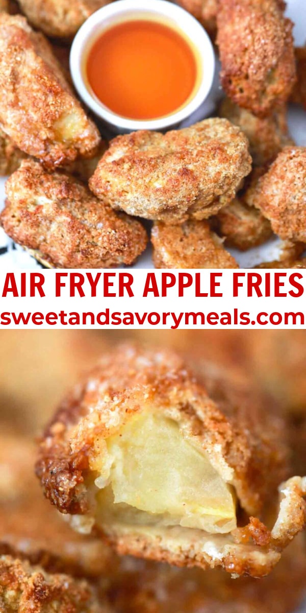 easy air fryer apple fries pin