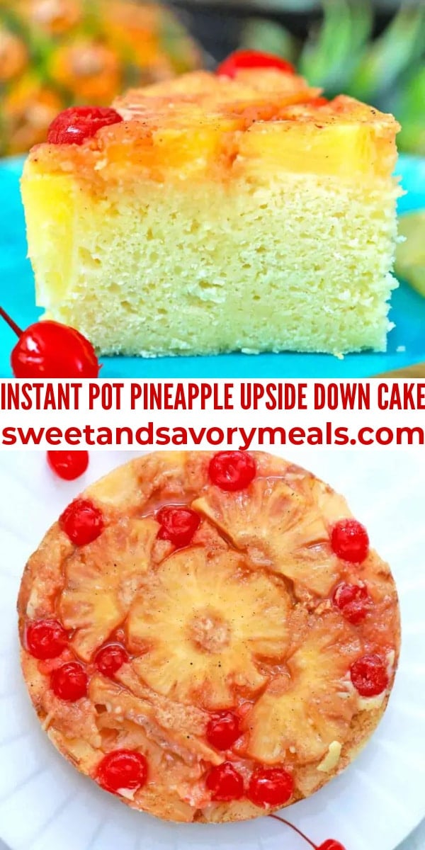 easy instant pot pineapple upside down cake pin