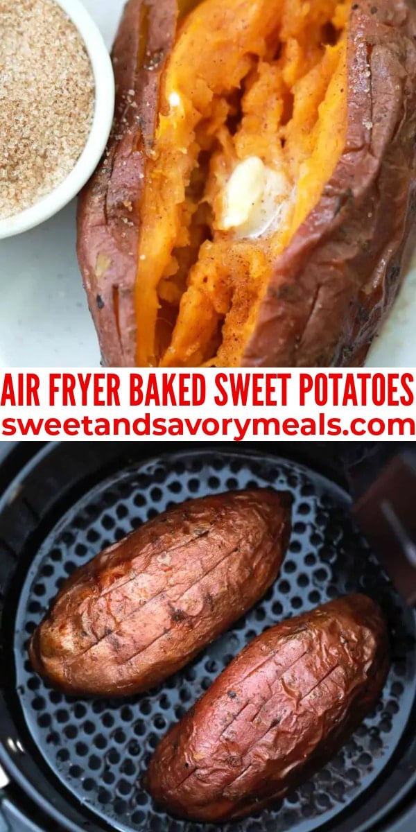 easy air fryer baked sweet potatoes