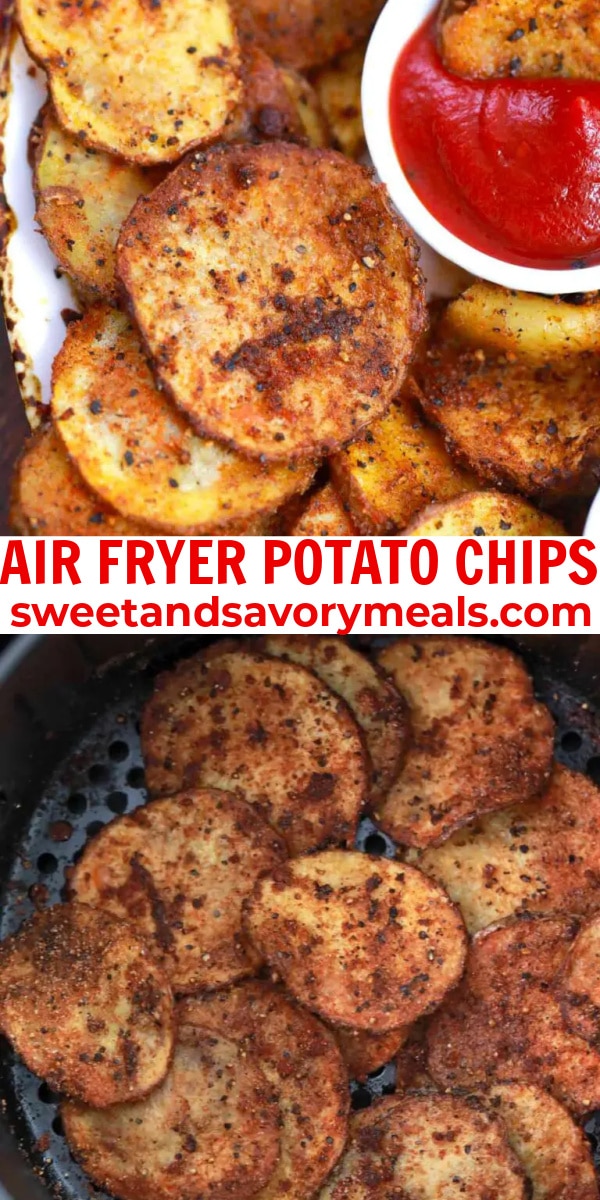 easy air fryer potato chips pin