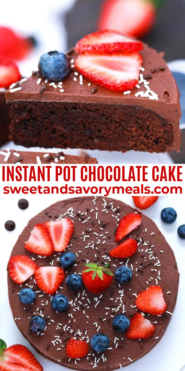 easy instant pot chocolate cake pin