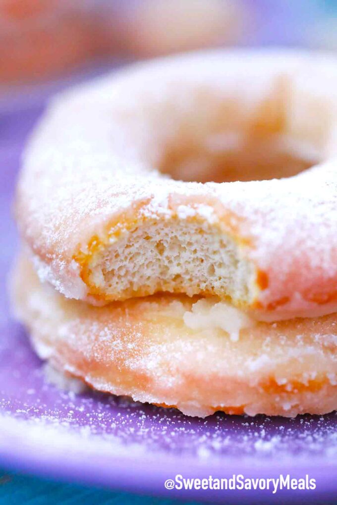 air fryer donuts with a bite