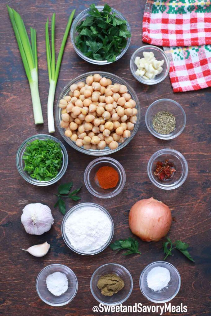 air fryer falafel ingredients