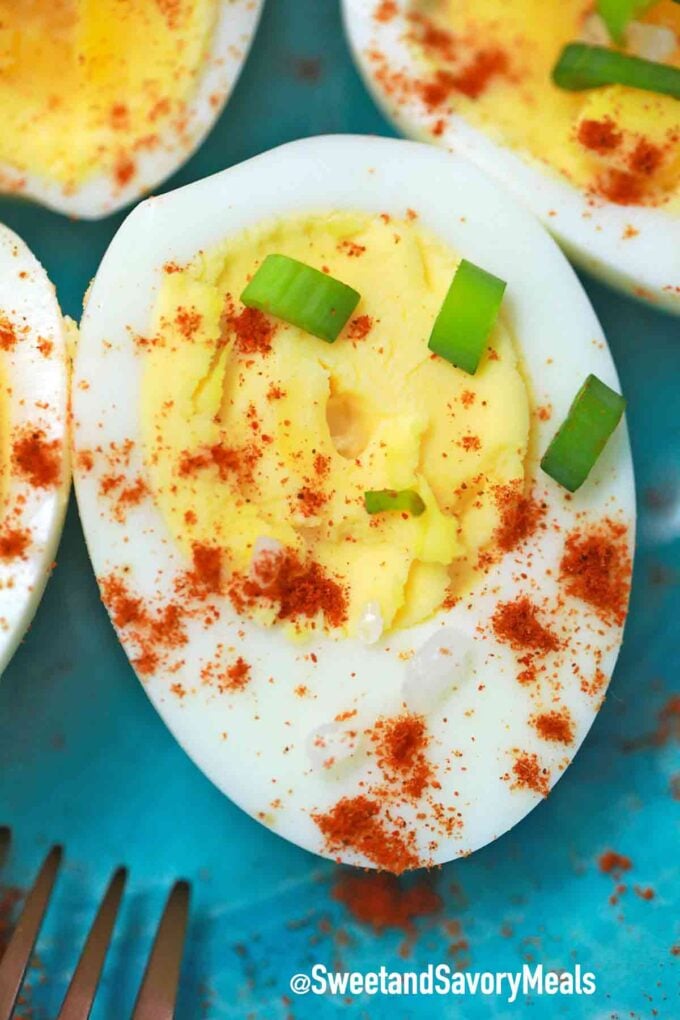 hard boiled egg with perfectly cooked egg yolk