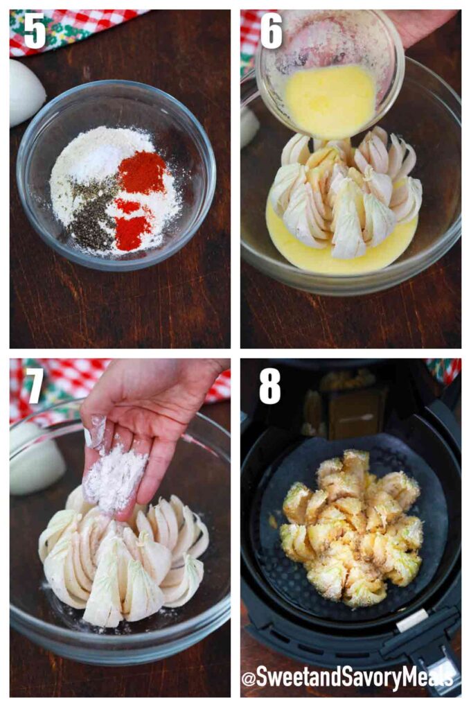 steps how to make air fryer blooming onion at home