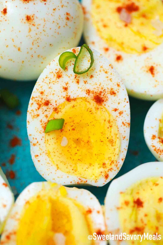 perfect hard boiled egg on a plate