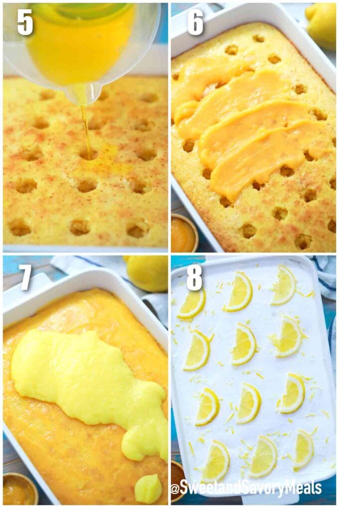 steps how to make lemon poke cake