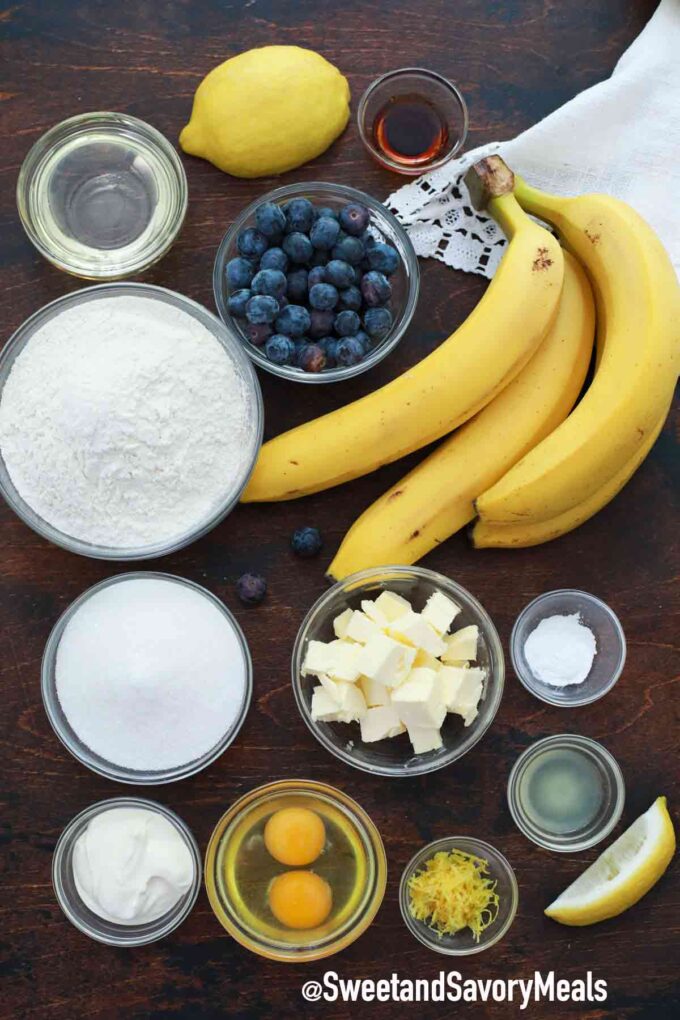 instant pot lemon blueberry banana bread ingredients