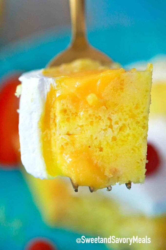 lemon poke cake bite