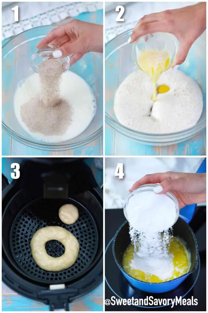 steps how to make air fryer donuts