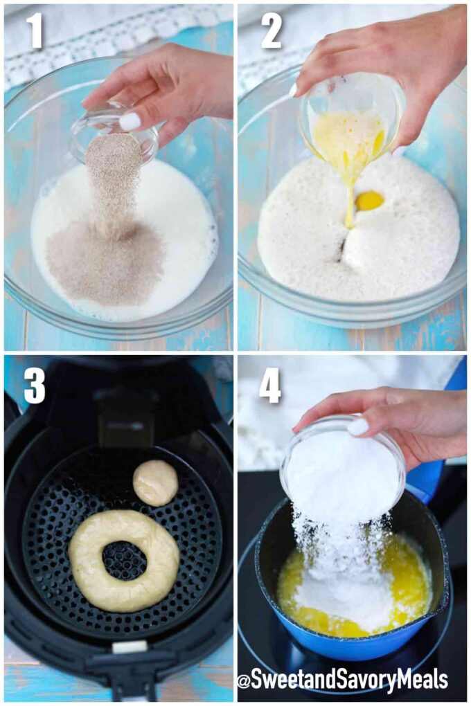 steps how to make air fryer donuts 