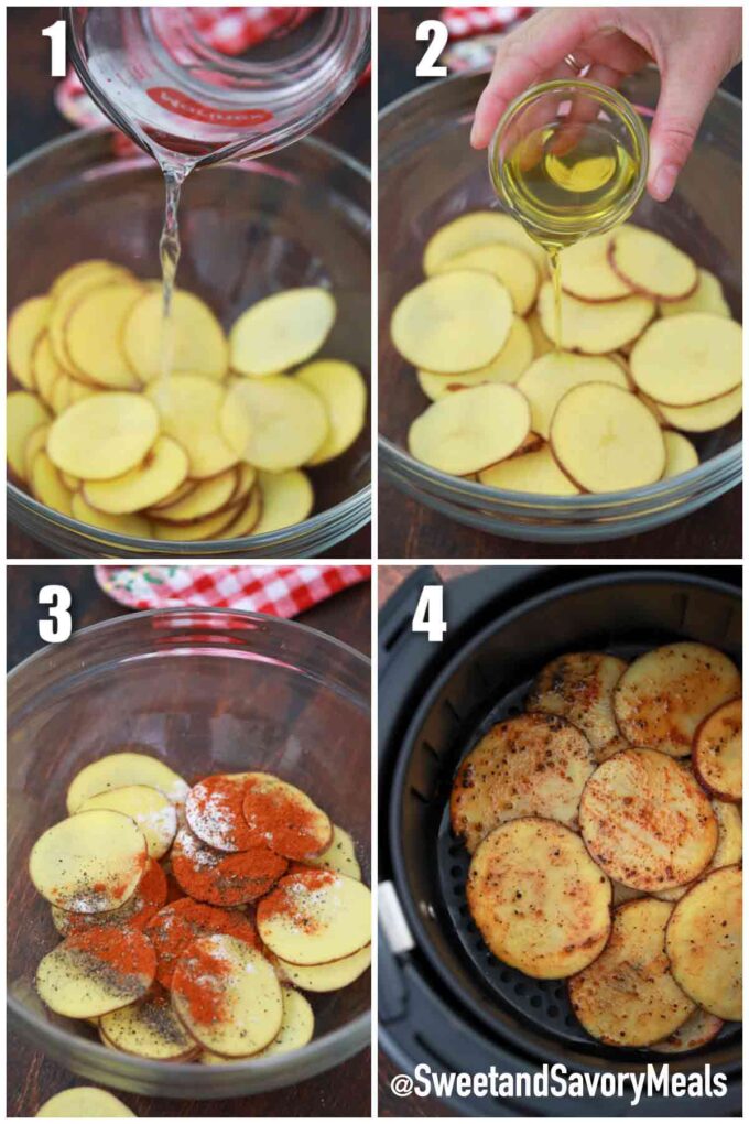 steps how to make air fryer potato chip